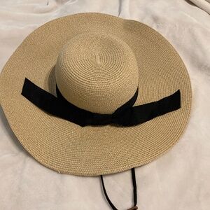 Wide Brim Sun Hat with Bow (NEW)
